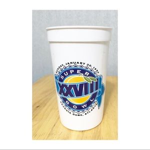Souvenir plastic cup from super bowl XXVIII